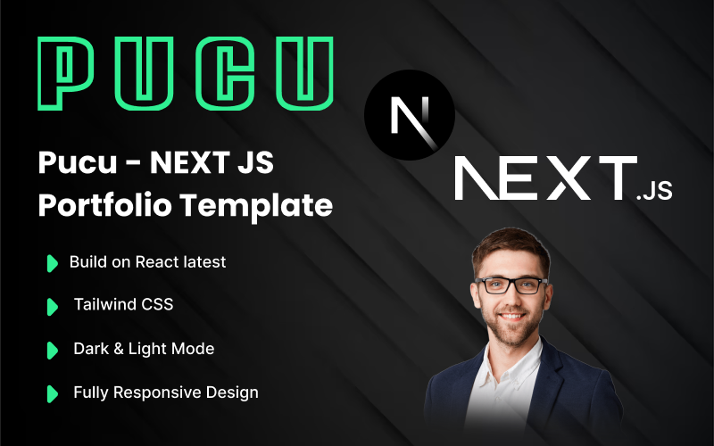 Pucu — szablon sieci Web portfolio NextJS