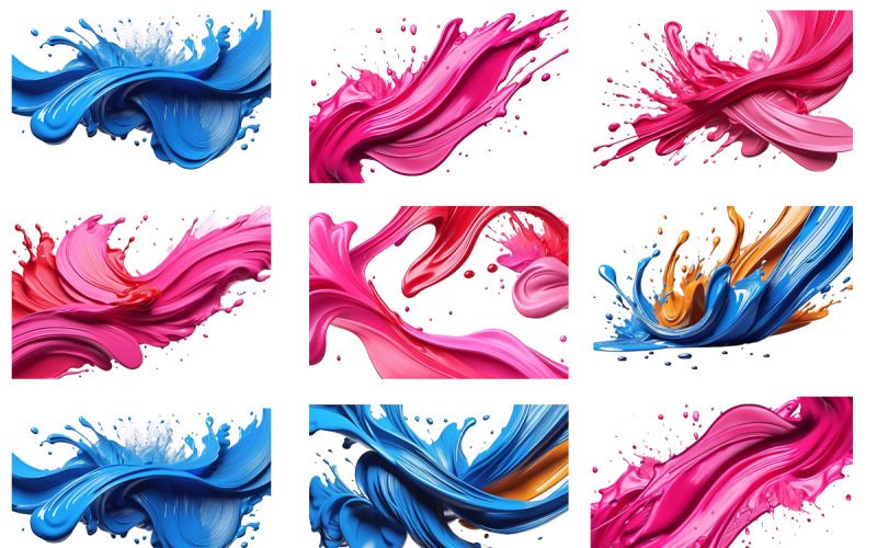Vibrant Rainbow Powder Burst Explosion Background, Abstraktní inkoust stříkající barva pozadí