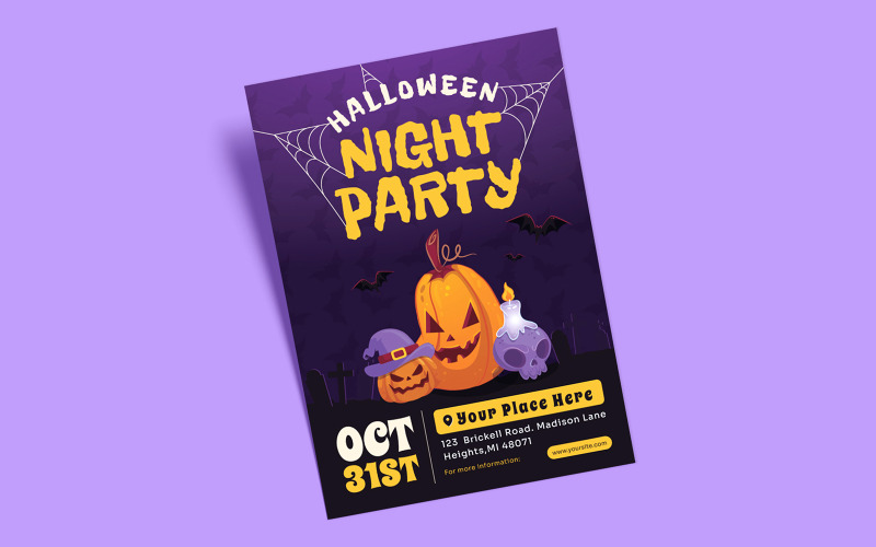 Modello del manifesto di giorno di Halloween