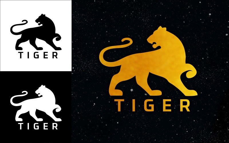 Новый креативный дизайн логотипа тигра - фирменный стиль