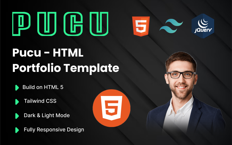 Pucu – Kreatív HTML-portfólió websablonja