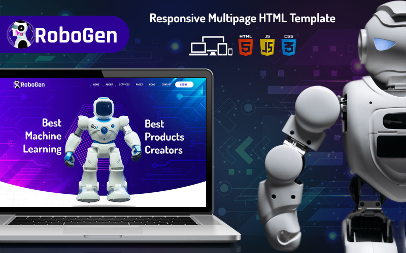 RoboGen HTML 多用途网站模板