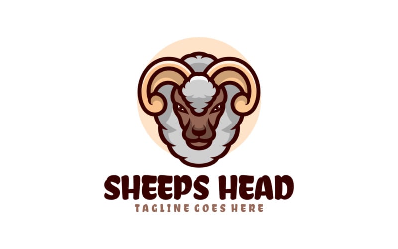 Cute Sheep Simple Mascot Logo #274116 - TemplateMonster