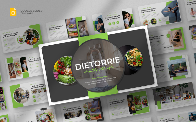 Dietorrie - Шаблон слайдов Google о здоровом образе жизни