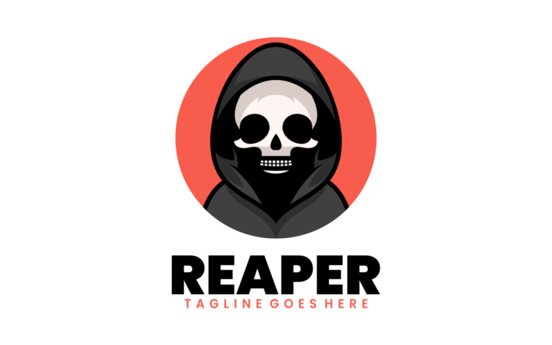 Logo jednoduchého maskota Reaper