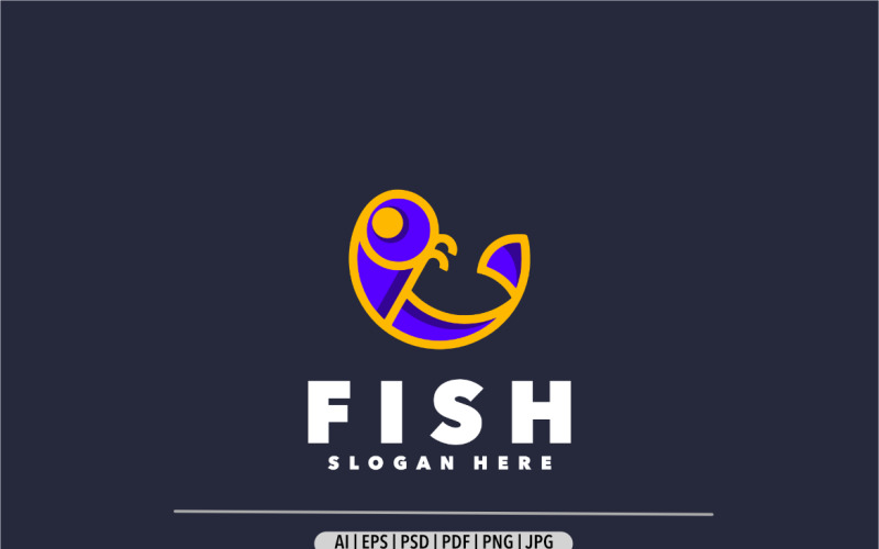 Pesce Ine semplice desig illustrazione del logo