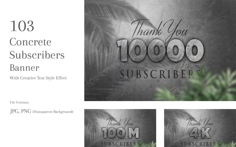 Concrete Subscribers Banner Design Set 17 - TemplateMonster