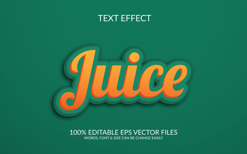 Sok 3D edytowalny wektor Eps szablon efektu tekstowego