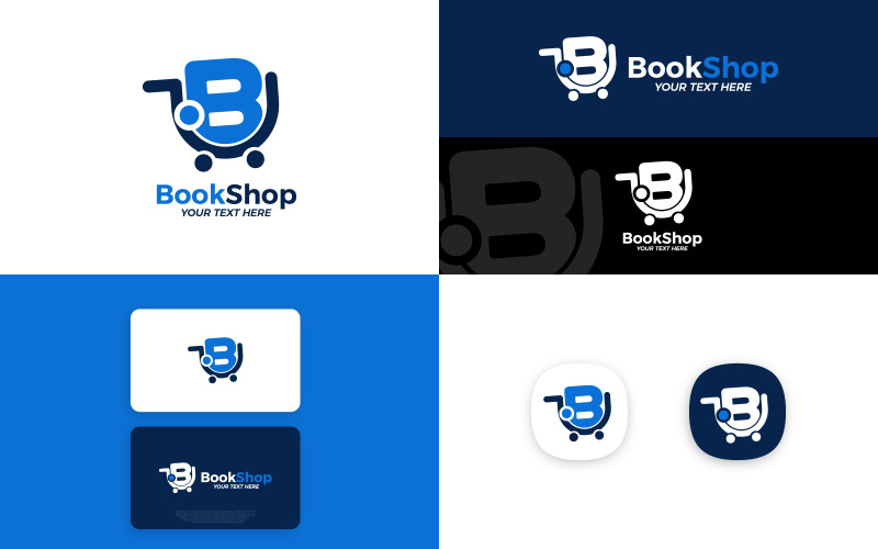 Vector bokhandel logotyp design