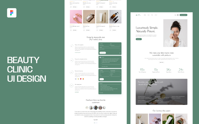 Beauty Clinic UI designmall