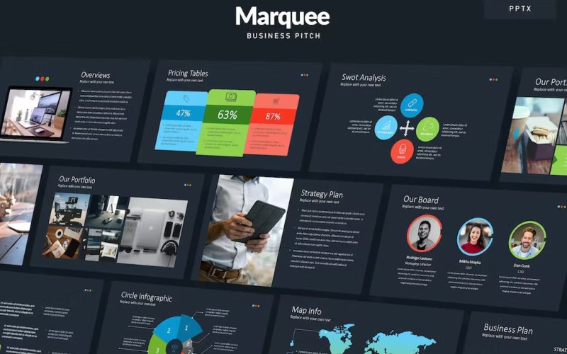 MARQUEE - Powerpoint-sjabloon voor zakelijke pitch