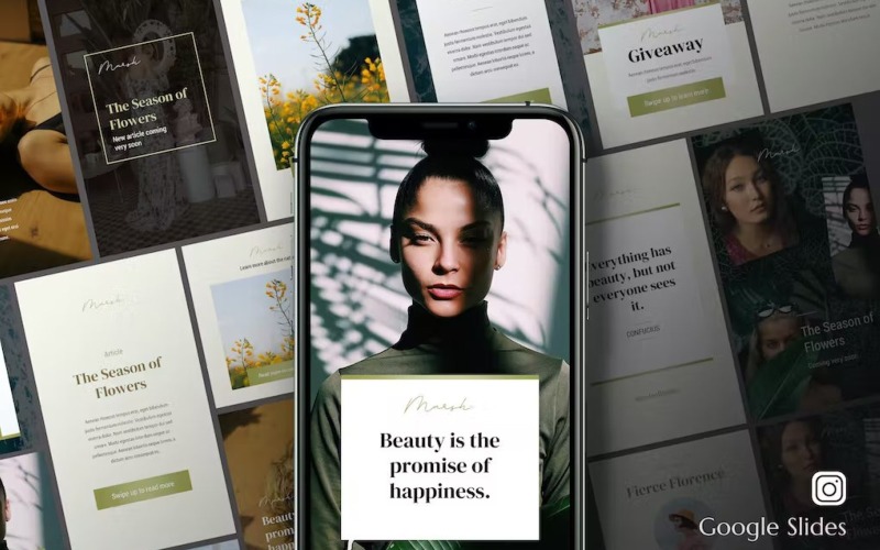 Marsh - 优雅的 Instagram 套件 Google Slides
