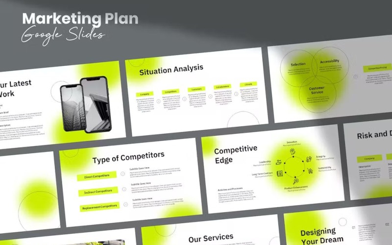 Modelo de plano de marketing Google Slides