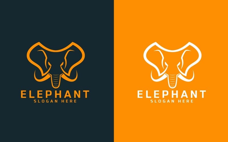 Creative Angry Elephant Logo Design - Identità del marchio