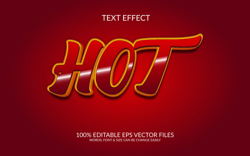 Горячий редактируемый векторный дизайн шаблона текстового эффекта eps.