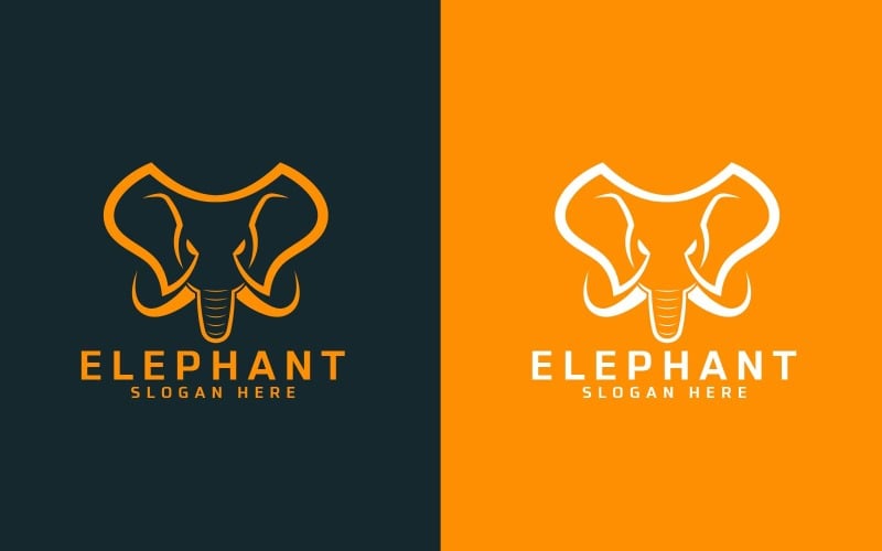 Kreativ Angry Elephant Logo Design - Varumärkesidentitet