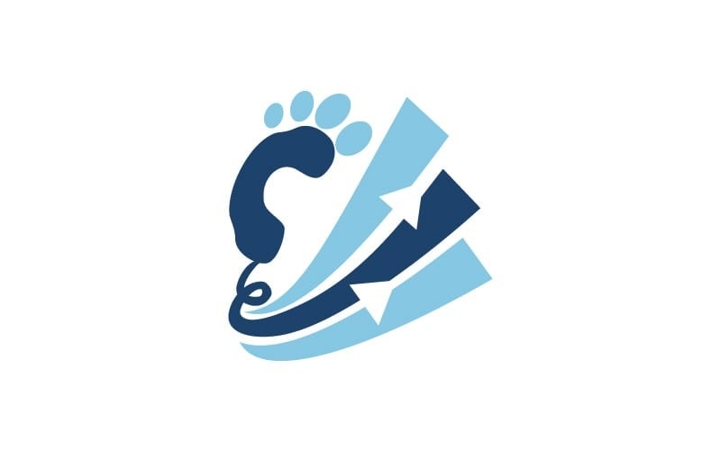 Logo firmy se šipkou volání Data tracker