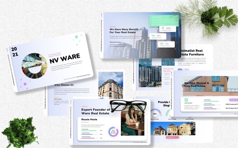 NV Ware - Modèle Powerpoint Immobilier
