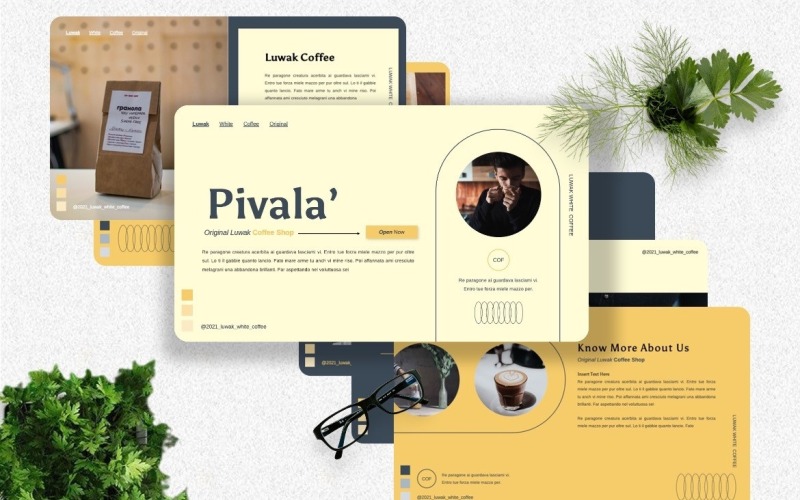 Pivala - Modello di nota chiave della caffetteria