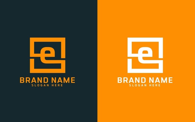 Design de logotipo da letra E da marca - letra minúscula