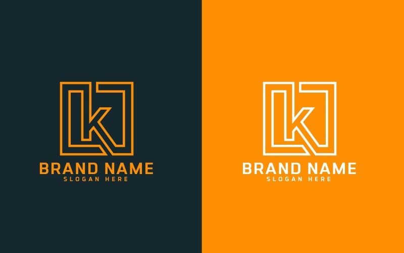 Design de logotipo da letra K - marca