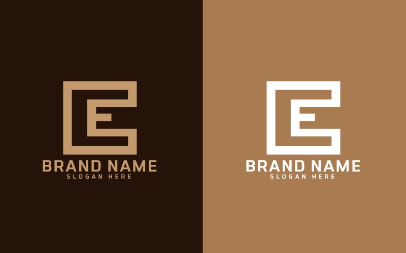 Дизайн логотипу E лист - фірмова ідентичність