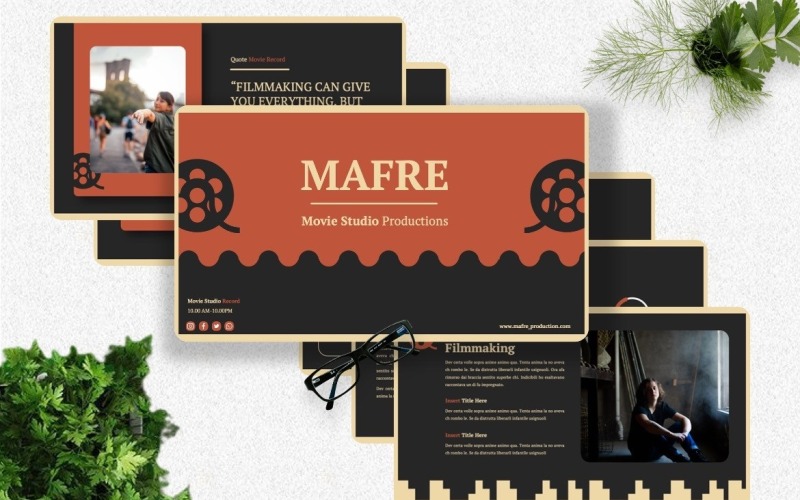 Mafre — szablon Googleslide do produkcji filmów