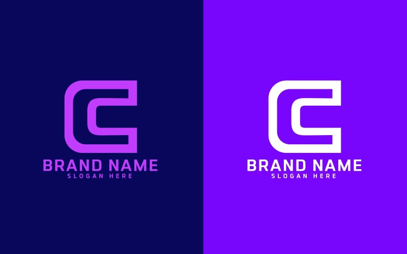 Marchio C lettera Logo Design - Identità del marchio