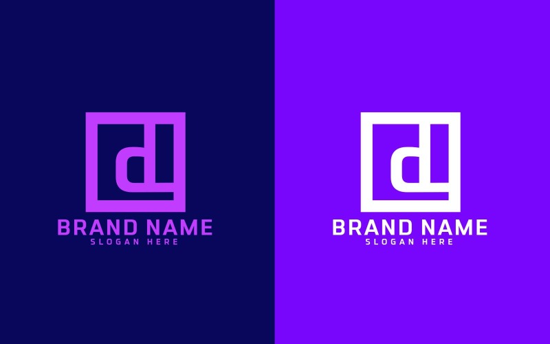 Merk D brief Logo ontwerp
