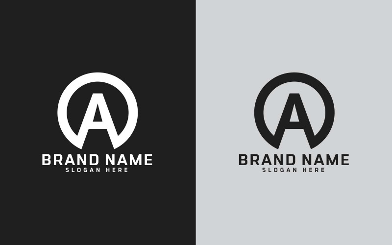 Brand A letter Circle Shape Logo Design - Identità del marchio