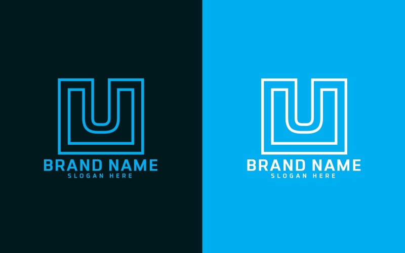 Бренд U лист дизайн логотипу
