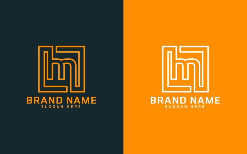 Design de logotipo com letra M da nova marca
