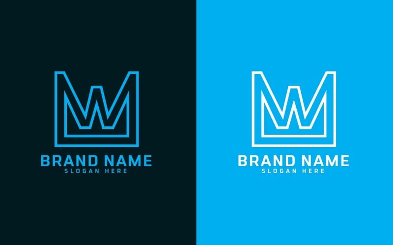 Design de logotipo da letra W da marca