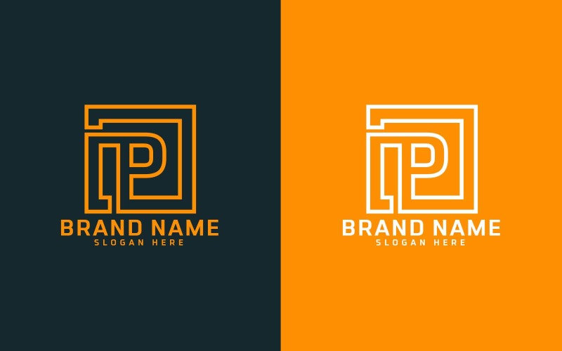 Diseño de logotipo de letra P de marca