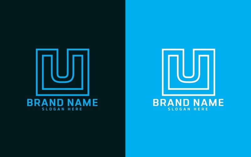 Diseño de logotipo de letra U de marca