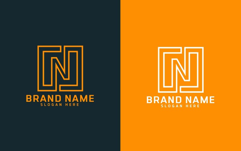Kreatives N-Buchstaben-Logo-Design – Marke