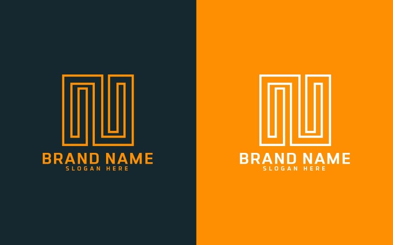 Kreativní N dopis Logo Design - Identita značky
