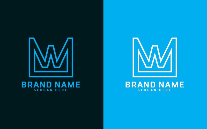 Marca W lettera Logo Design
