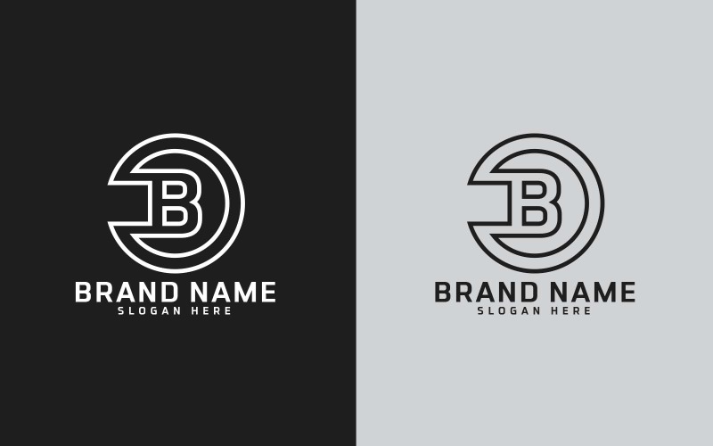 Marka B harfi Daire Şekli Logo Tasarımı