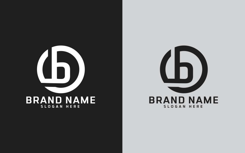 Marka B litera koło kształt Logo Design - mała litera