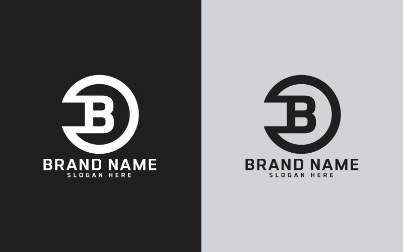 Marka B litera koło kształt Logo Design - tożsamość marki