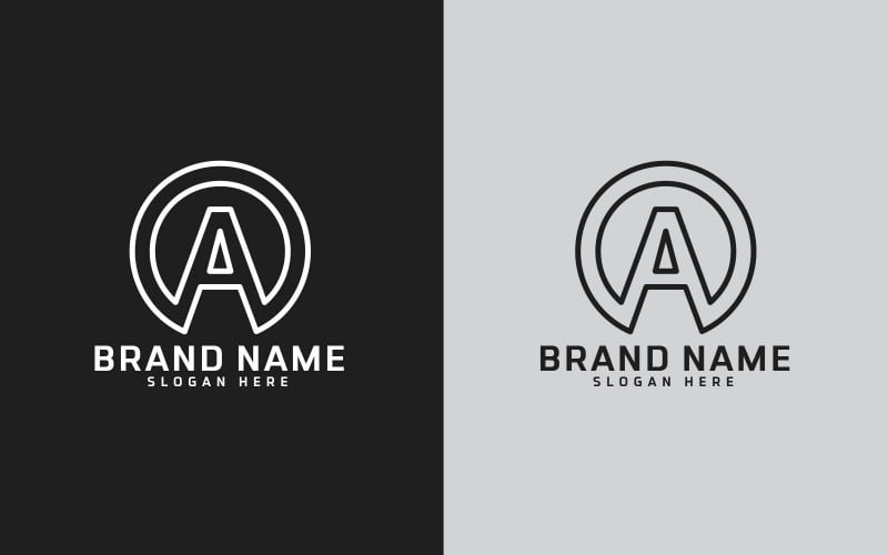 Marque Une lettre Cercle Forme Logo Design
