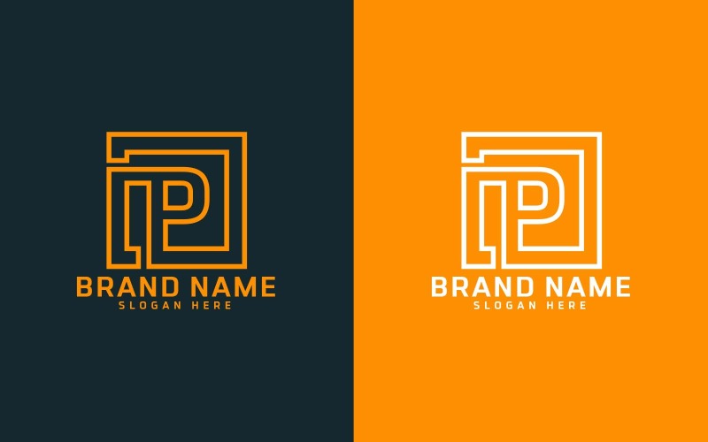 Merk P brief Logo ontwerp