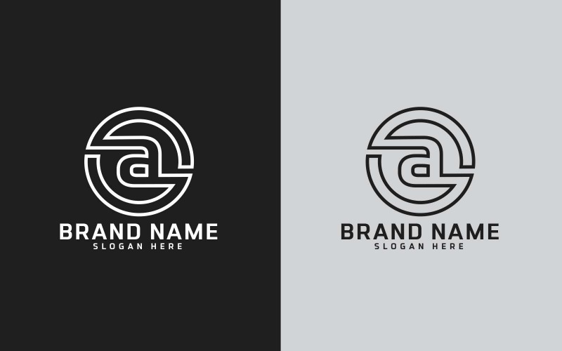 Nouvelle marque A lettre Circle Shape Logo Design - Identité de marque