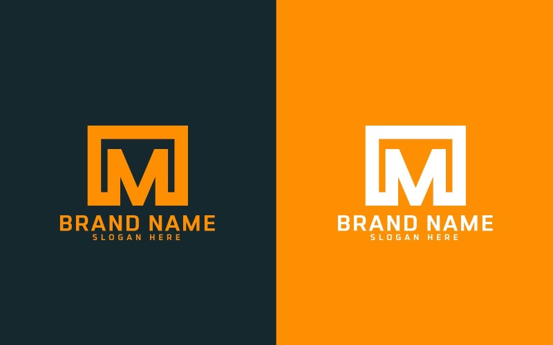 品牌 M 字母标志设计-品牌标识