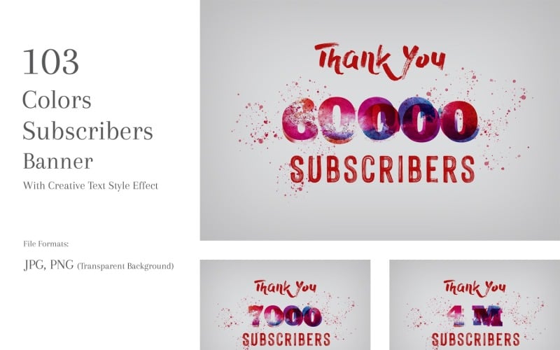 Colors Subscribers Banners Design Set 150