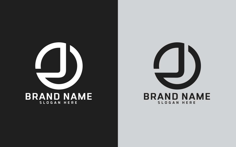 Marchio J lettera Circle Shape Logo Design - Marchio