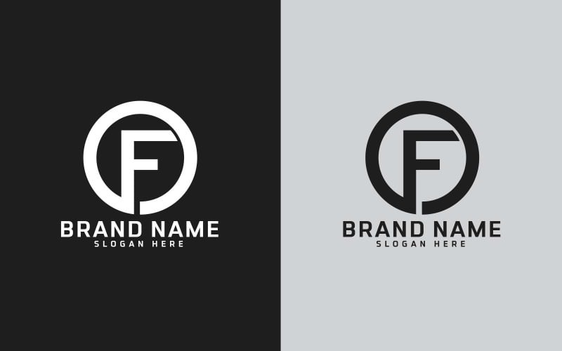 Marka F harfi Daire Şekli Logo Tasarımı - Marka Kimliği