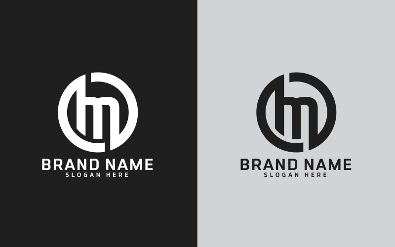 Marque M lettre Cercle Forme Logo Design - Petite Lettre