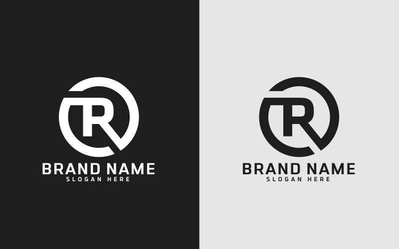 Marque R lettre Cercle Forme Logo Design - Identité De Marque